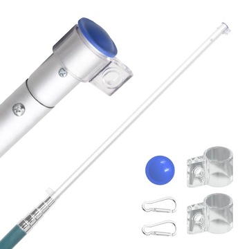 vidaXL Немецкий флаг с шестом, 5,55 м, алюминий