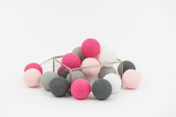 Набір лампочок Cotton Balls Рожевий Rocks 10 куль