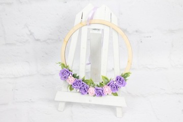 Цветочный венок-обруч для украшения дома в стиле ЦВЕТА