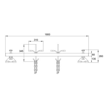 Балка подвески двигателя BAHCO 500 кг