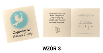 ZAPROSZENIE NA CHRZEST ŚWIĘTY WYKROPKOWANE EKSPRES