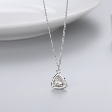 New Sterling Silver Women's Necklace Wave Pattern