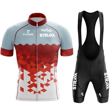 STRÓJ ROWEROWY STRAVA SPODENKI ŻELOWE KOXXLZULKA