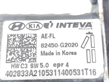 HYUNDAI IONIQ MECHANIZMUS ZVEDÁNÍ OKNO PŘEDNÍ BEZ MOTORU LEVÝ
