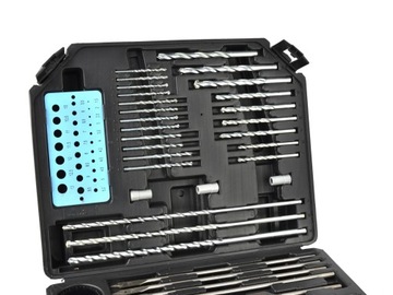 ZESTAW NARZEDZI 300EL WIERTŁA DŁUTA BITY OTWORNICE KLUCZE WALIZKA