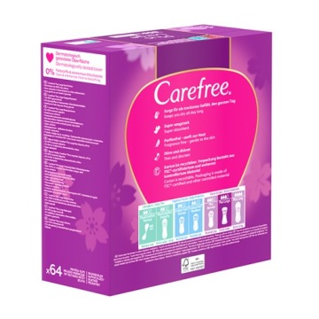 CAREFREE Plus Большие гигиенические прокладки с легким ароматом 64 шт.