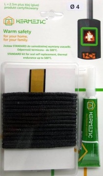 ZESTAW NAPRAWCZY KOMINKÓW SZNUR SZKLANY 4 mm