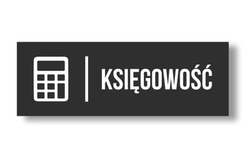 Tabliczka Informacyjna Księgowość 20x7 PCV 3mm UV