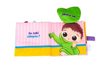 Мягкая книга JOLLY «Что делает мальчик» Сенсоры
