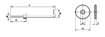 АНКЕР НАСТЕННЫЙ 16X450