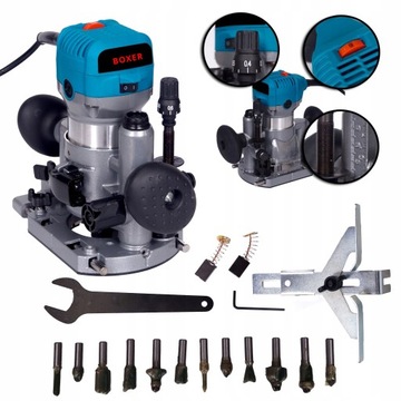 MOCNA FREZARKA GÓRNOWRZECIONOWA 2000W 6/8MM + 12 FREZÓW