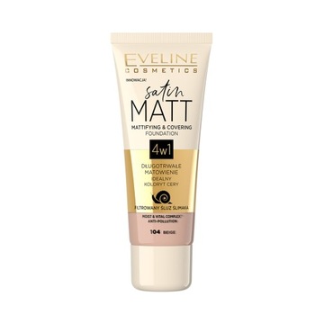 Eveline Cosmetics Satin Matt podkład do twarzy No 104 - Beige