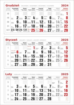 KALENDARIUM KALENDARIA TRÓJDZIELNE 2025 200 SZT.