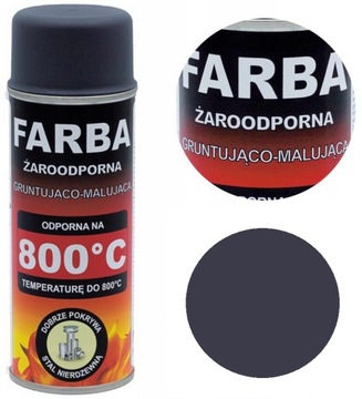 FARBA SPRAY ŻAROODPORNA DO KOMINKA PIECA GRILLA 400 ML HANSA NIEBIESKI