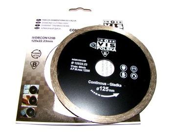 TARCZA DIAMENTOWA PEŁNA GŁADKA DO PŁYTEK 125 MM