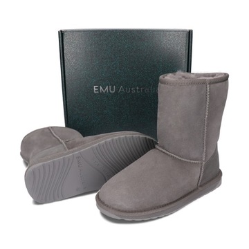 EMU Australia Stinger Lo Charcoal W10002 Темно-серые зимние ботинки, серые, размер 41