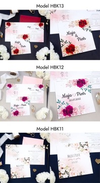 СВАДЕБНЫЕ ПРИГЛАШЕНИЯ, Свадьба, Акварель - 2 ШТ.