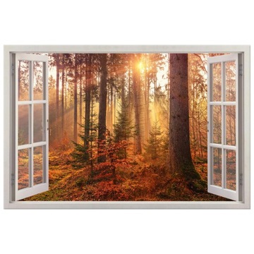 Obraz Las Jesień Kolorowy Pejzaż do salonu 120x80