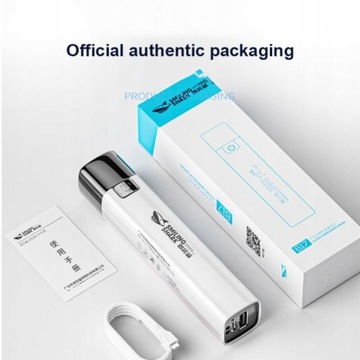 Портативный перезаряжаемый светодиодный фонарик USB, 3 режима.