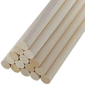 Drążek do makramy drewniany naturalny 22mm 30cm