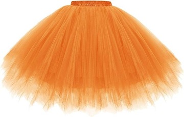 Pomarańczowa spódnica tutu tiulowa rozkloszowana
