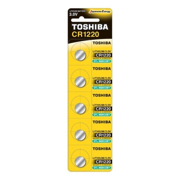 Bateria litowa Toshiba CR1220 3V blister - 5 sztuk