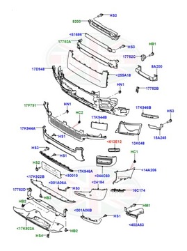 PRAVÁ RÁMEČEK KRYT SVĚTLA LAND ROVER DEFENDER L663 LR129433 L8B215A298AA