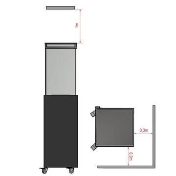 Обогреватель для террасы Газовый камин Faro Grey + крышка Planika