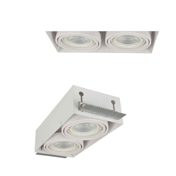 AZzardo Oprawa wpuszczana sufitowa NOVA 2 GIPS WHITE/WHITE AZ2934