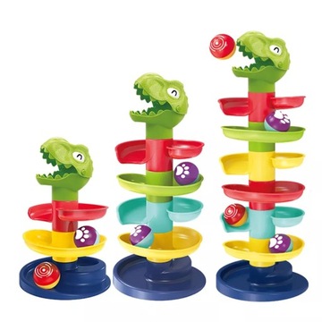 Слайд-башня из шариков с головой динозавра