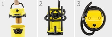 ПРОМЫШЛЕННЫЙ ПЫЛЕСОС KARCHER WD3 МОЩНЫЙ БЕЗРЕШИТЕЛЬНЫЙ