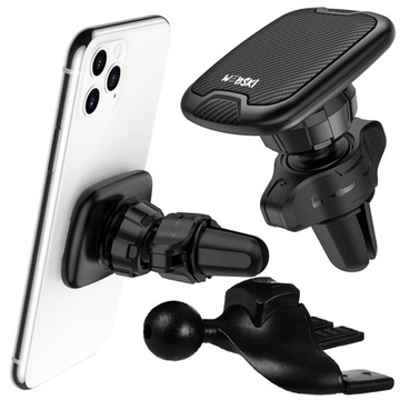 MAGNETYCZNY UCHWYT NA TELEFON Do AUTA DO KRATKI NAWIEWU SLOTU CD CARBON