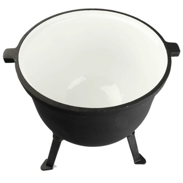 ЧУГУННЫЙ ЧУЛДЕЛЬ, ЭМАЛЬНЫЙ ГОРШОК, 15 Л, ОХОТНИЧИЙ ГОРШОК, БОЛЬШОЙ ТЯЖЕЛЫЙ ОГОНЬ