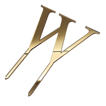 Двухъярусный топпер для торта INITIALS, набор украшений золотыми зеркальными буквами