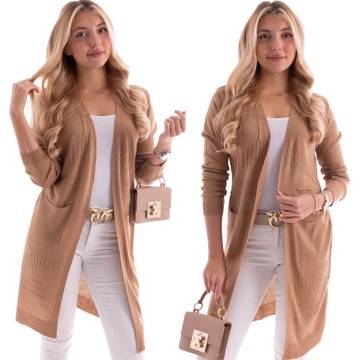 Przepiękny SWETER KARDIGAN Narzutka Dużo Kolorów 3518