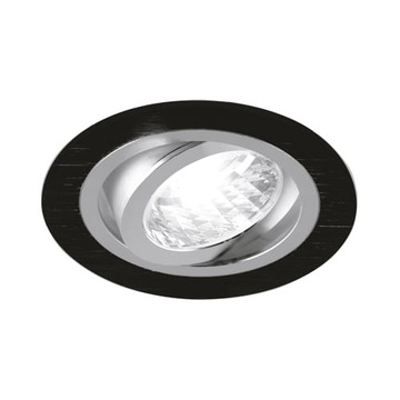 Sufitowa oprawa punktowa czarna chrom 50W GU10 IP20 ALUM Ideus 03589