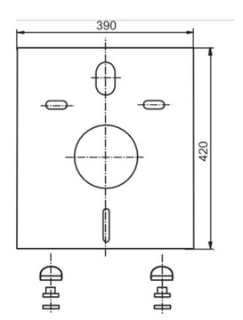 КОМПЛЕКТ 3В1 GEBERIT FRAME + ЧЕРНАЯ КНОПКА + КОВРИК