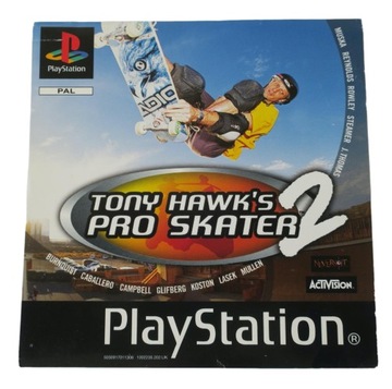 PS1 TONY HAWK'S PRO SKATER 2 II OKŁADKA PRZEDNIA PLAYSTATION 1 PSX