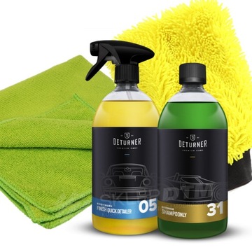 DETURNER SET zestaw do lakieru szampon QD 2x1000ml