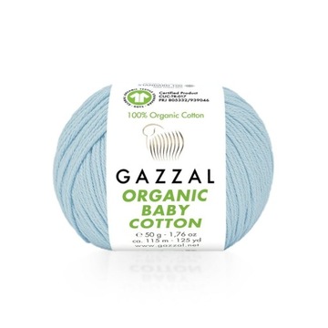 Włóczka GAZZAL ORGANIC BABY COTTON - 423 błękit