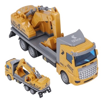 Игрушечный экскаватор в масштабе 1/48, яркие цвета, образовательные