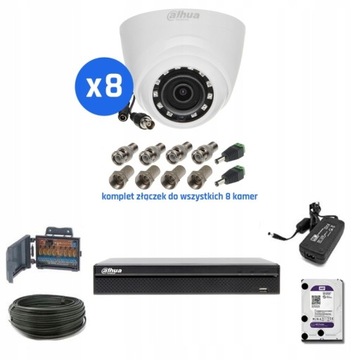 ZESTAW DH-XVR1B08 + 8 x DH-HAC-HDW1200RP-028
