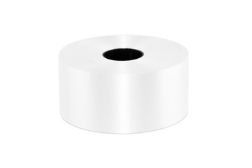 WSTĄŻKA PP GŁADKA Z POŁYSKIEM 6cm/45m BIAŁA