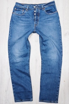 LEVIS 501 JEANSY spodnie męskie granatowe klasyczne PREMIUM 32/30 pas 82