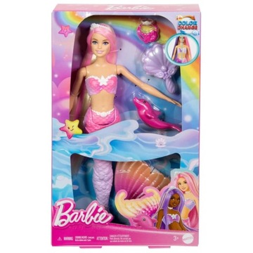 BARBIE Malibu Syrenka zmieniająca kolor Jasna karnacja MATTEL HRP97