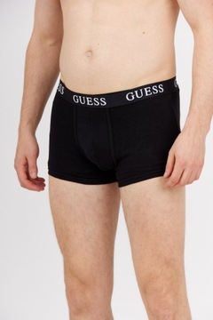 GUESS Bawełniane bokserki męskie z logo 3 pack r L