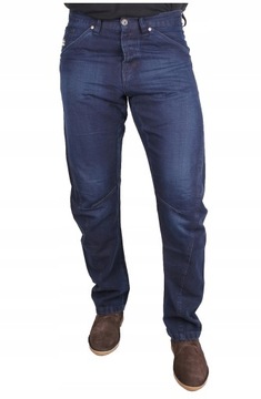 LUŹNE Jack Jones JEANSY granatowe ANTI FIT + 32/34