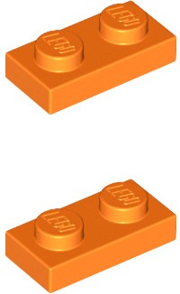 LEGO Płytka 1x2 Pomarańczowy 4177932 3023 - 2szt