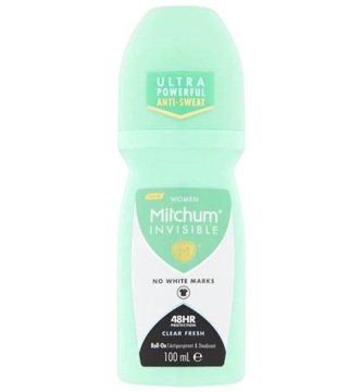 Mitchum Clear Fresh rollon kulka 100ml niebrudząc
