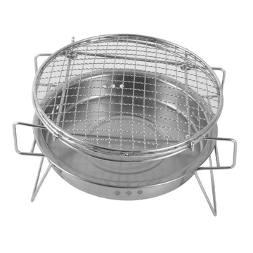 Grill na świeżym powietrzu Ruszt Mini Okrągły Grill Przenośny Camping